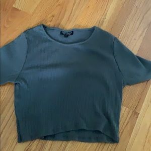 top shop grey crop top